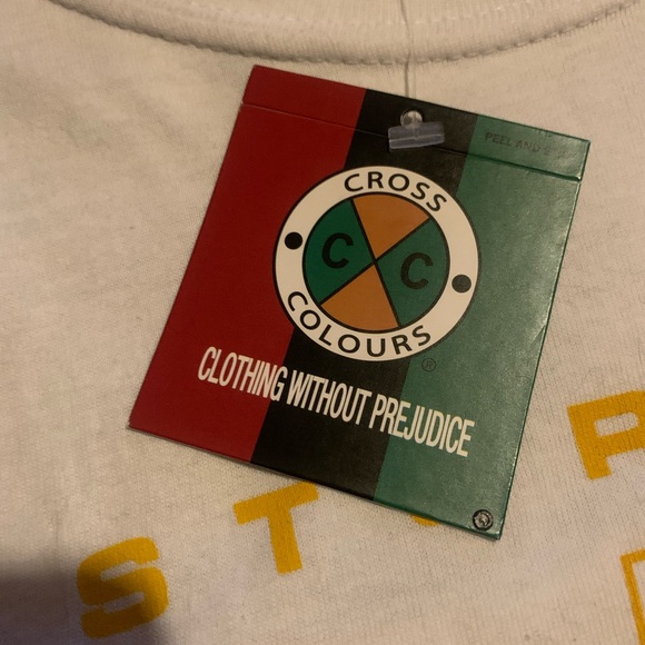 Cross Colours White Short Sleeve Tee - Picture 5 of 7